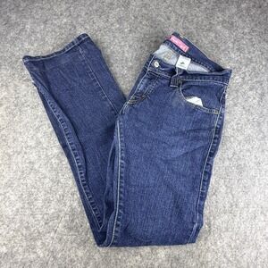 Levis 504 Slouch Straight Jeans Womens 11M Dark Wash Denim Stretch Blue 11 M